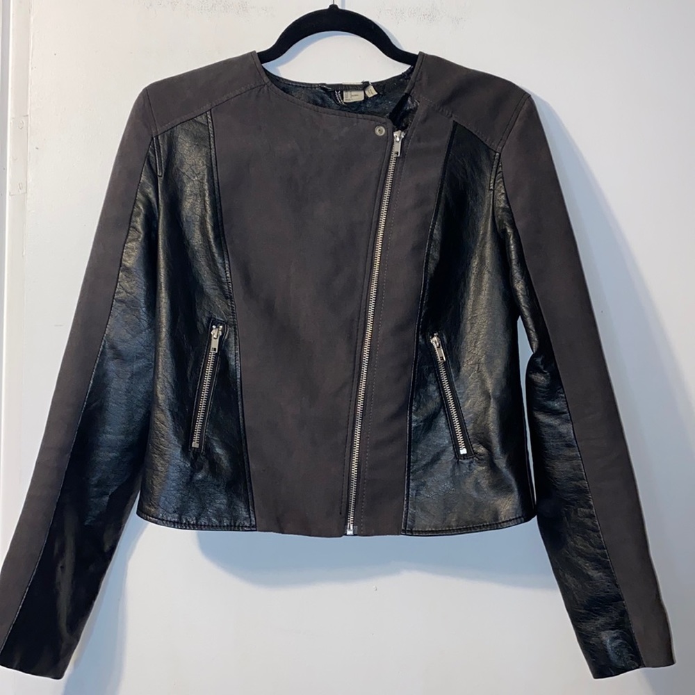H&M Faux Suede and Leather Jacket